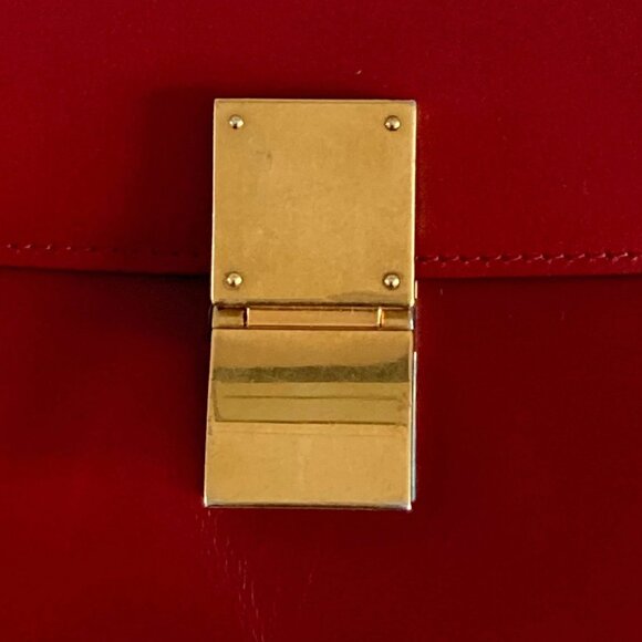 Celine Box Calfskin Medium Classic Box Flap Red - Picture 4 of 9